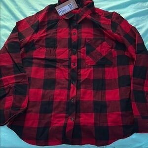 Red and Black Plaid Men's Shirt